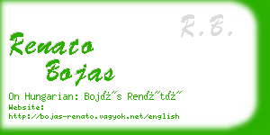 renato bojas business card